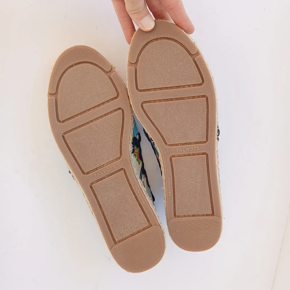 Talbots Izzy Summer Vista Print Espadrille Size 6.5